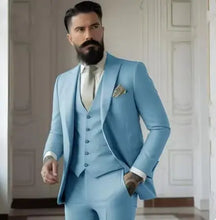 Charger l'image dans la galerie, Men's Slim Fit Solid Color Business Suit Set - giraffly