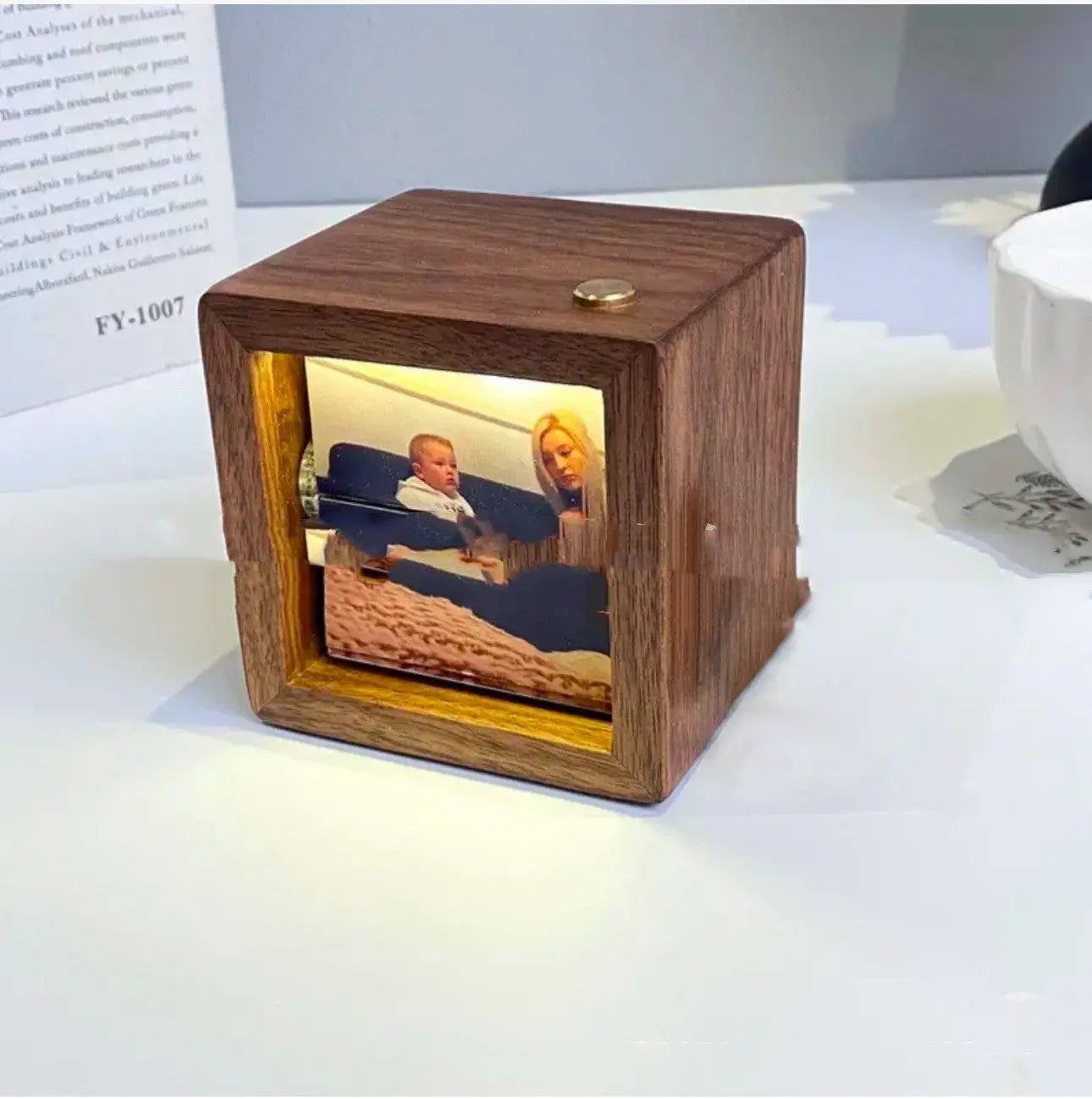 Customized Flip Book Photo Machine Square Ornament  -  giraffly