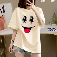 Load image into Gallery viewer, Women&#39;s Cotton Creative Cartoon Printed Short Sleeve  -  giraffly
