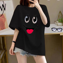 Load image into Gallery viewer, Women&#39;s Cotton Creative Cartoon Printed Short Sleeve  -  giraffly

